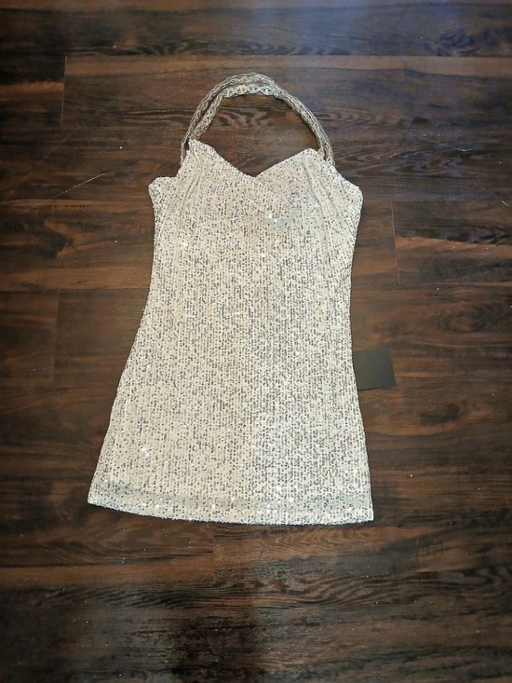 Lulus Famous Behavior Silver Sequin Cowl Neck Mini Dress Sequin Mini Dress in
